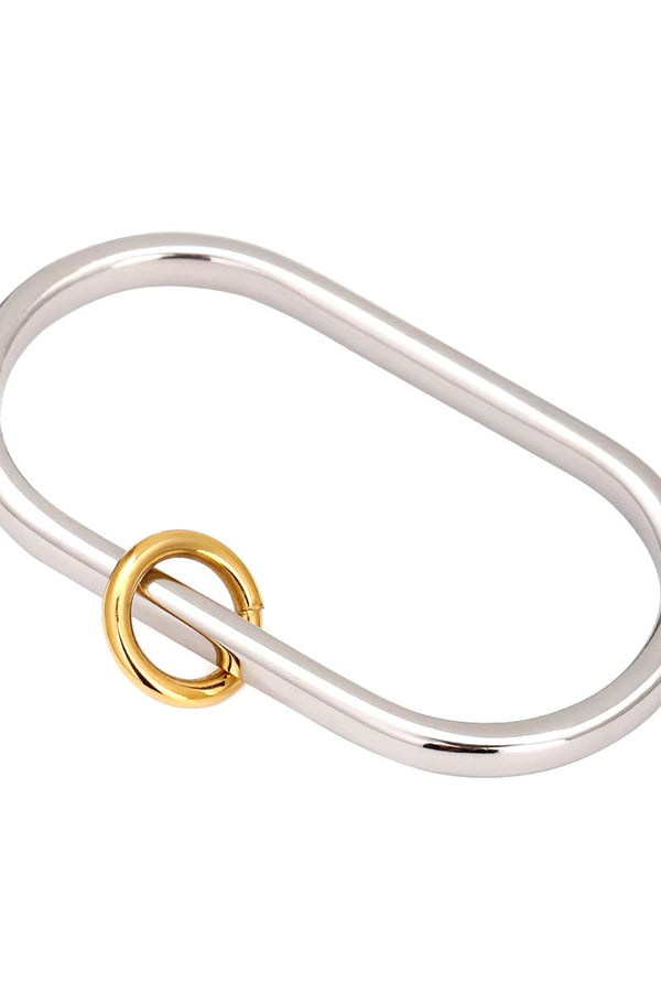 Bague double en métal mélangé
