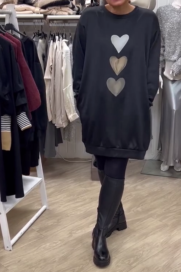 Flossy | Sweat-shirt à manches longues imprimé cœur