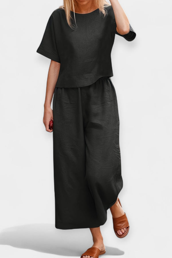 Ensemble pantalon léger avec haut à manches courtes