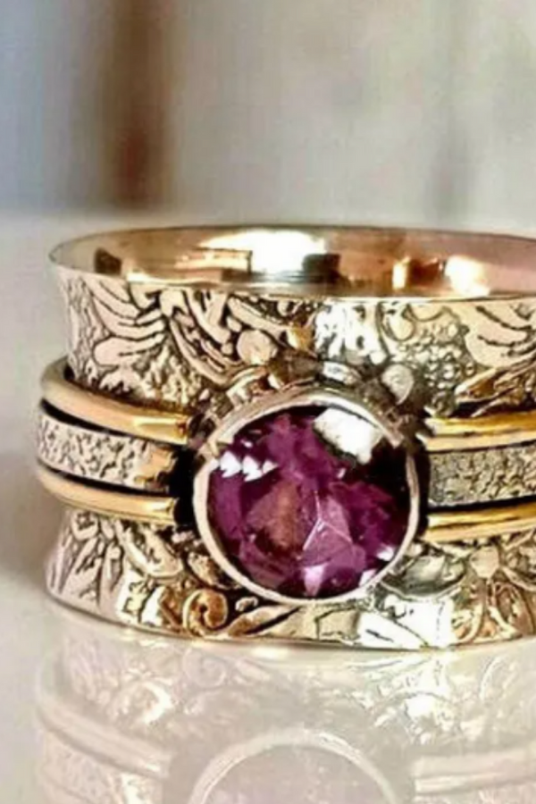 Bague de méditation en cristal bohémien