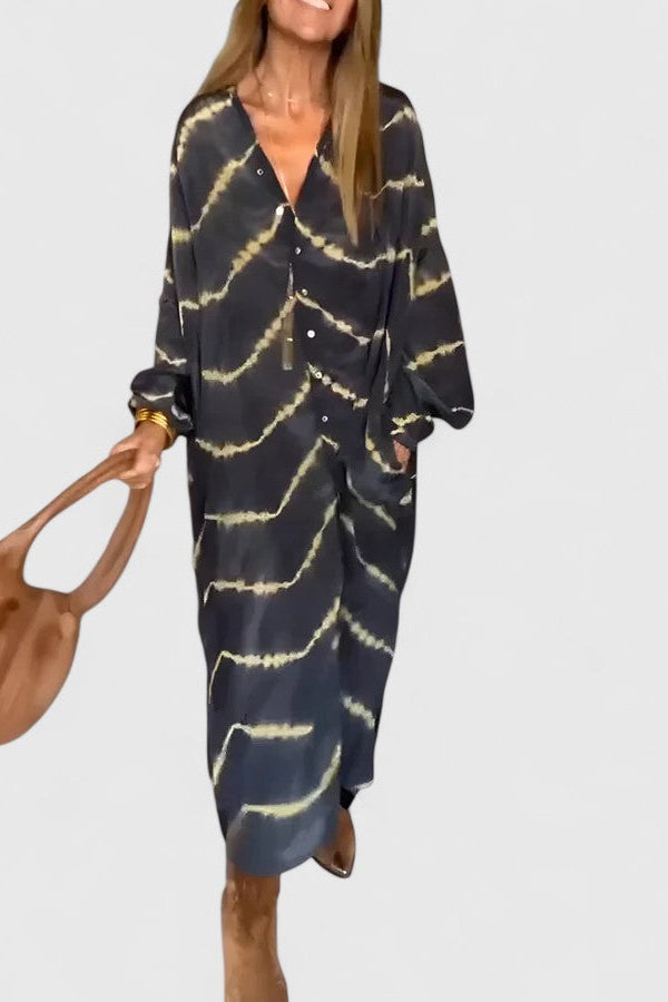 Amelie™ | Robe Maxi Rayée Bohème Élégante