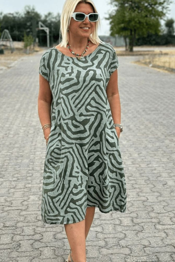 Despoina | Robe d'été avec encolure ronde et beau design