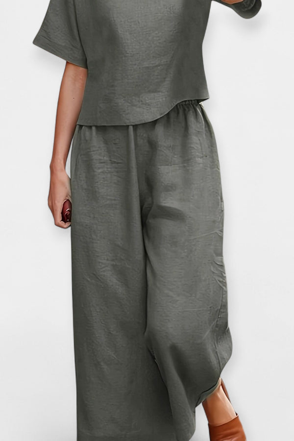 Ensemble pantalon léger avec haut à manches courtes