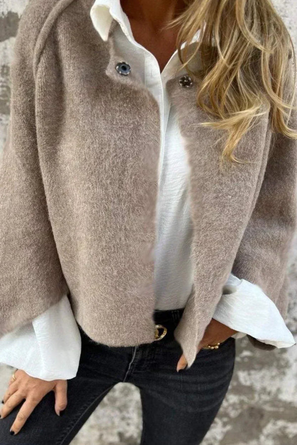 Amalia - Cardigan à manches longues et col rond