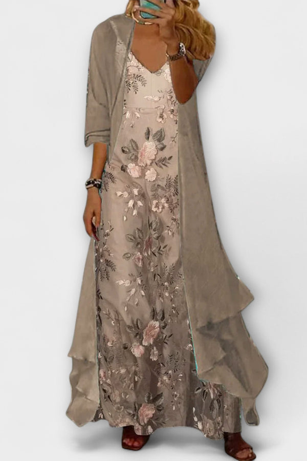 Bryleigh | Ensemble Deux-Pièces Robe Maxi Élégante