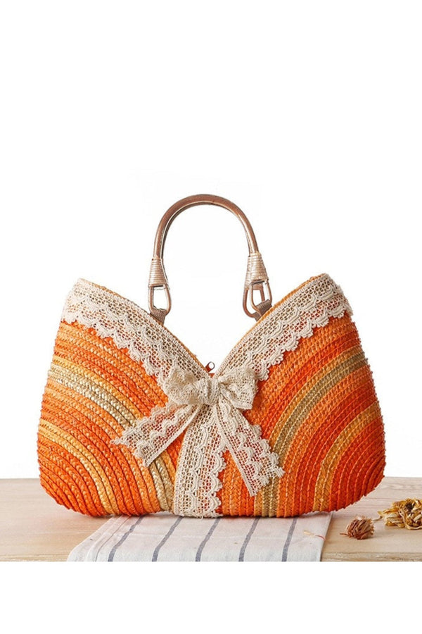 Ellie™ - Sac fourre-tout tissé avec détails faits main