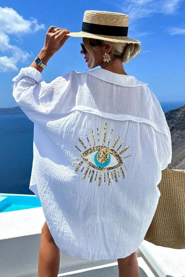 Blakely | Chemise décontractée à sequins et perles