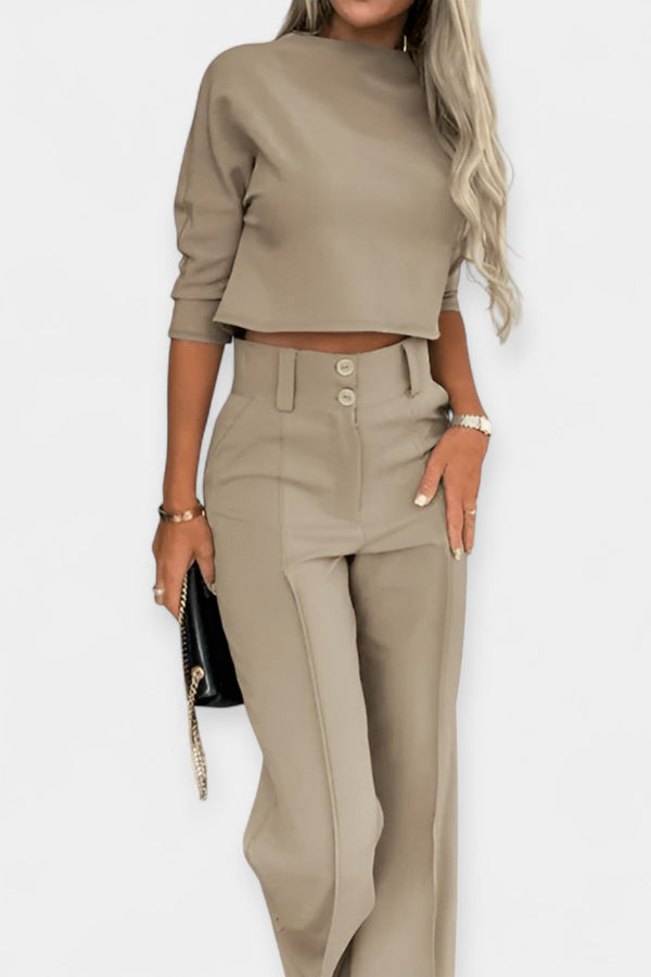 Ensemble crop top et pantalon