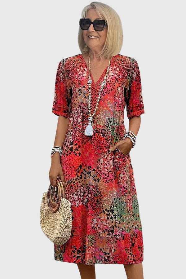Bella | Robe midi florale élégante