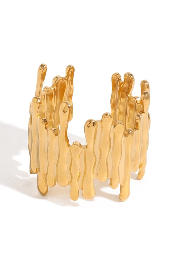 Bague texturée dégoulinante