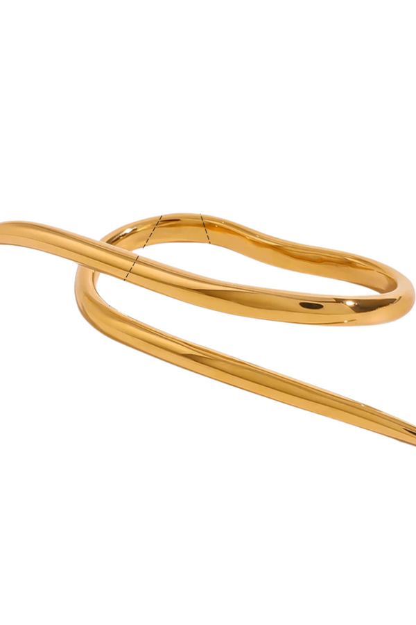 Bague double enveloppée en or