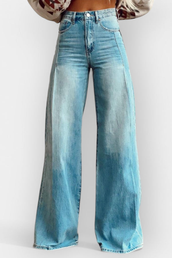 Pantalon à jambes larges avec design évasé