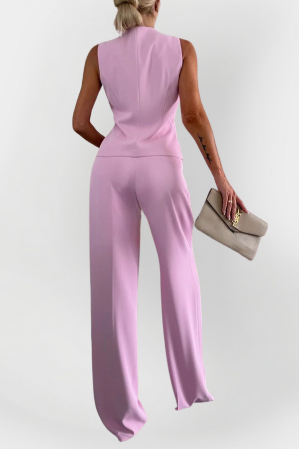 Ensemble pantalon élégant avec haut sans manches