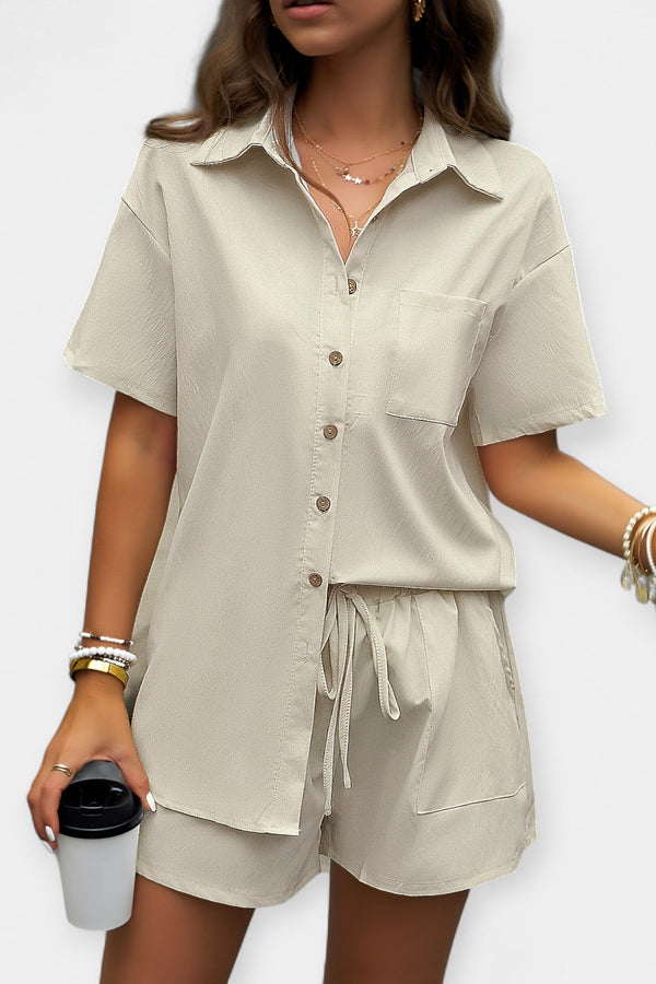 Ensemble confortable avec chemise et short