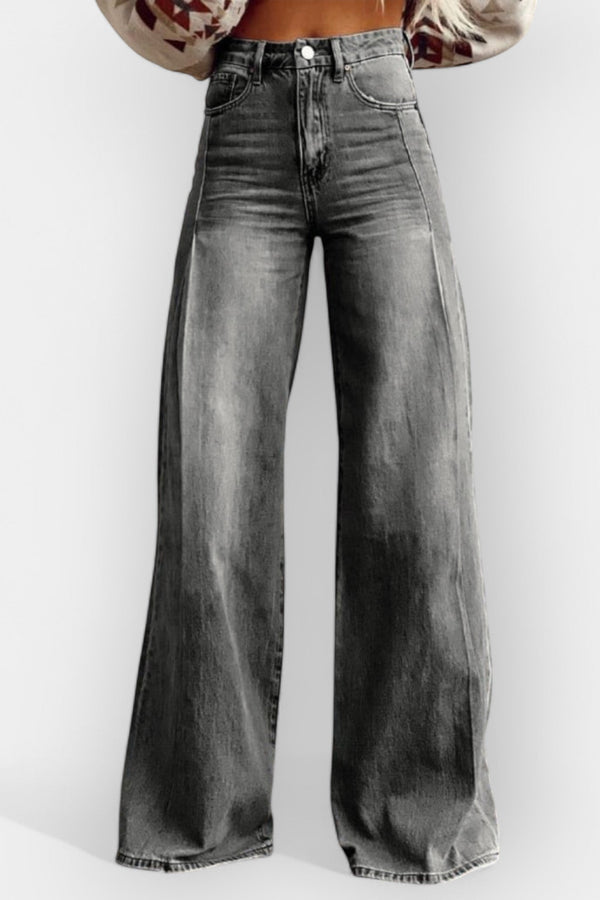 Pantalon à jambes larges avec design évasé