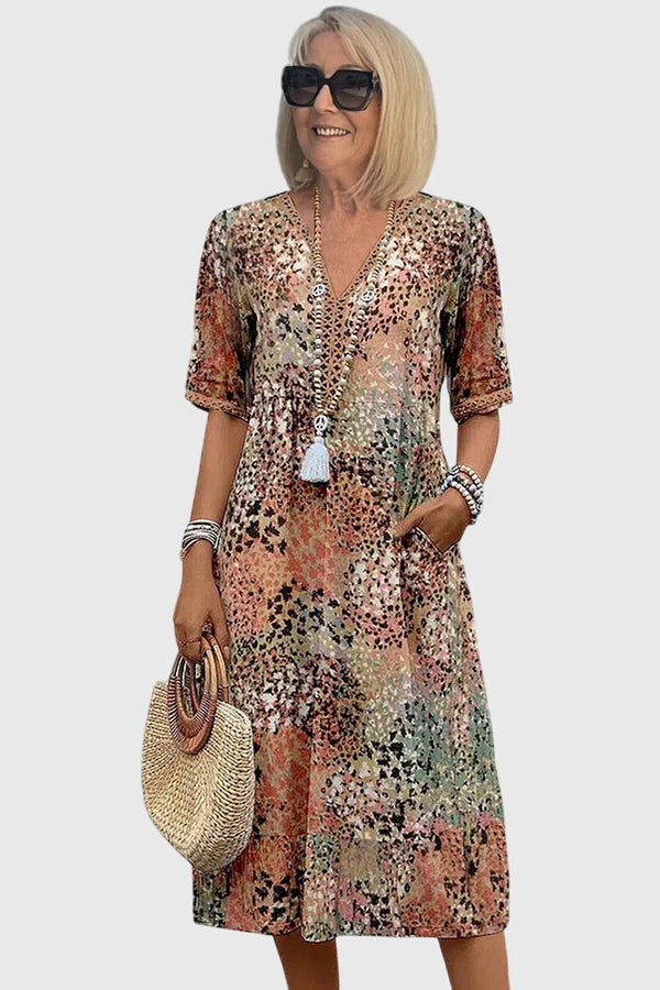 Yvonna™ | Robe midi florale élégante