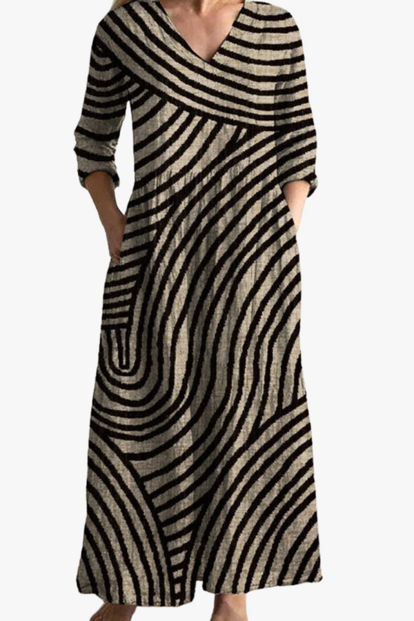 Eve - Robe rayée vintage