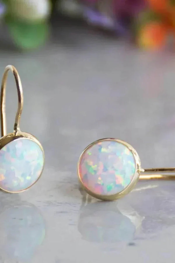 Boucles d'oreilles à éclat d'opale antique | Or