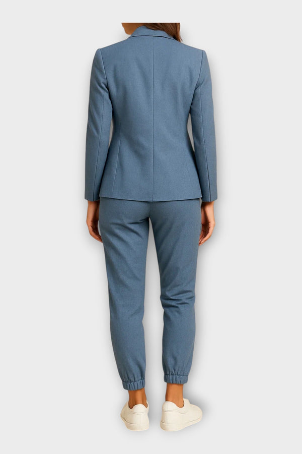 Costume femme avec blazer et pantalon jogger