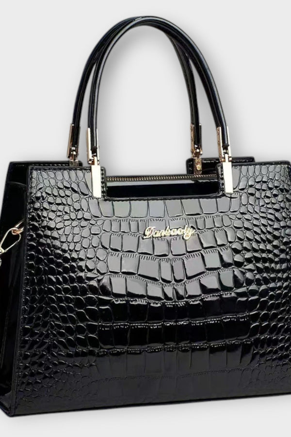 Sac Croco Fait Main Brillant