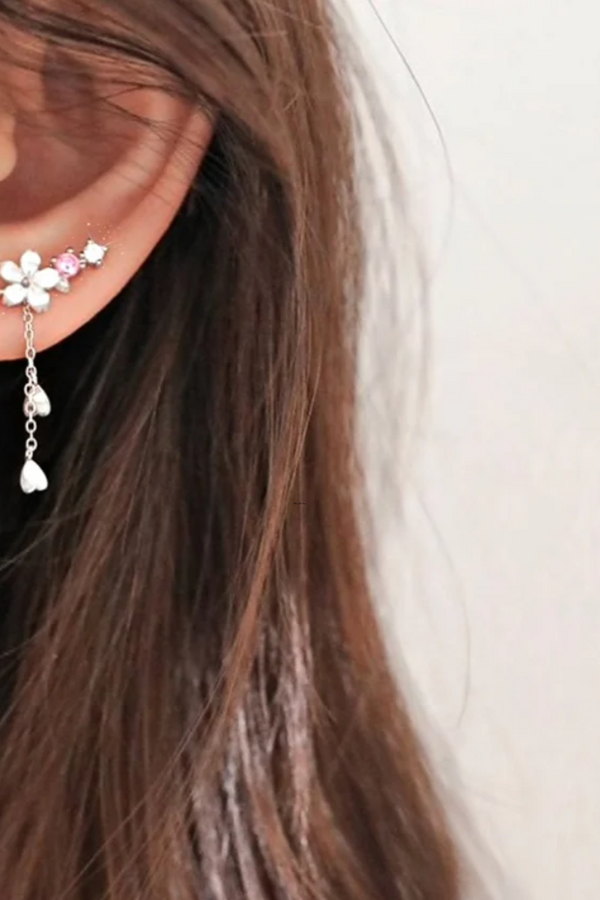 BOUCLES D'OREILLES FLEUR DE CERISIER