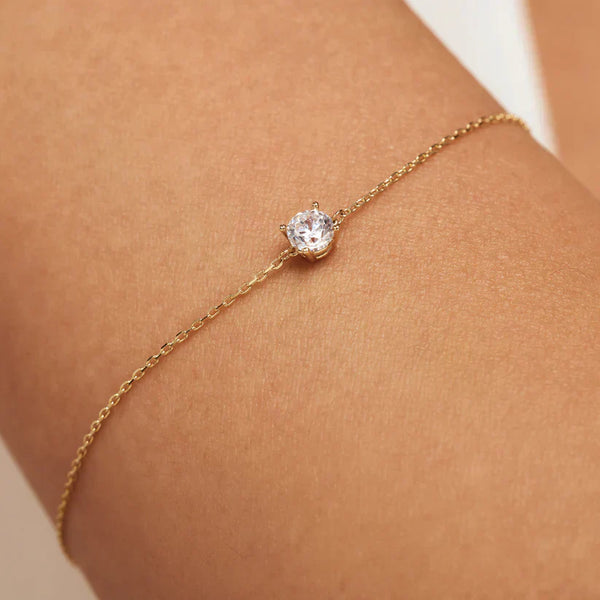 Bracelet pierre Moissanite Cléa | Or