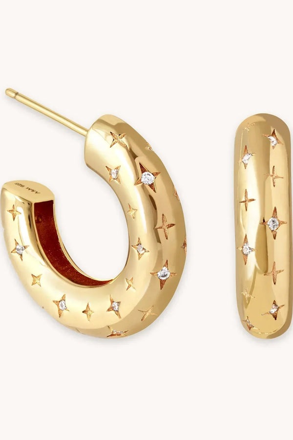 Boucles d'oreilles Cosmic Hoop | Or
