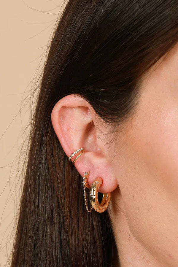 Boucles d'oreilles Cosmic Hoop | Or