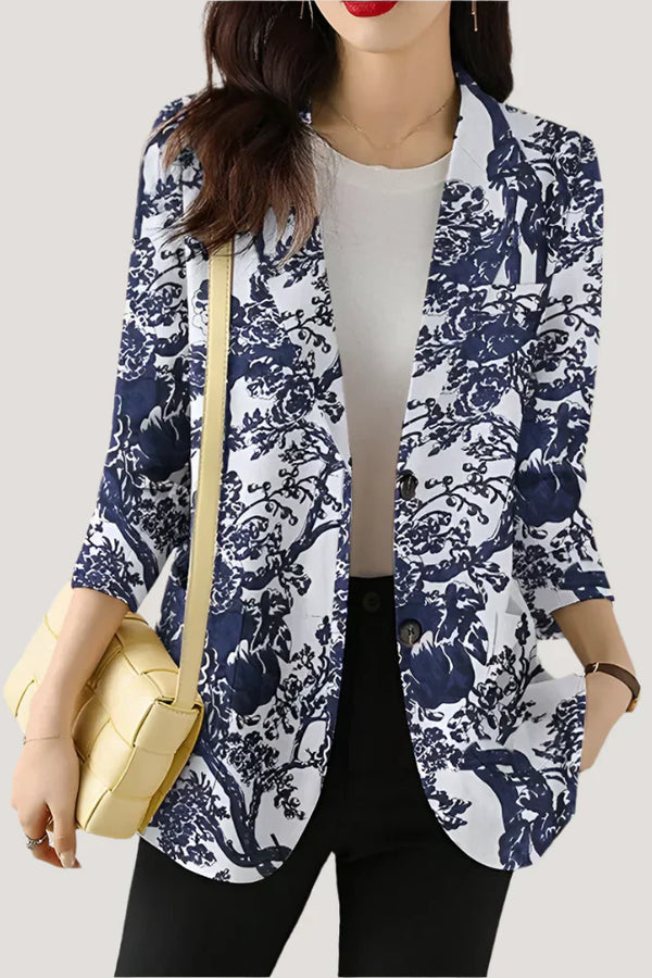 Zoe™ - Blazer Imprimé Floral Chic