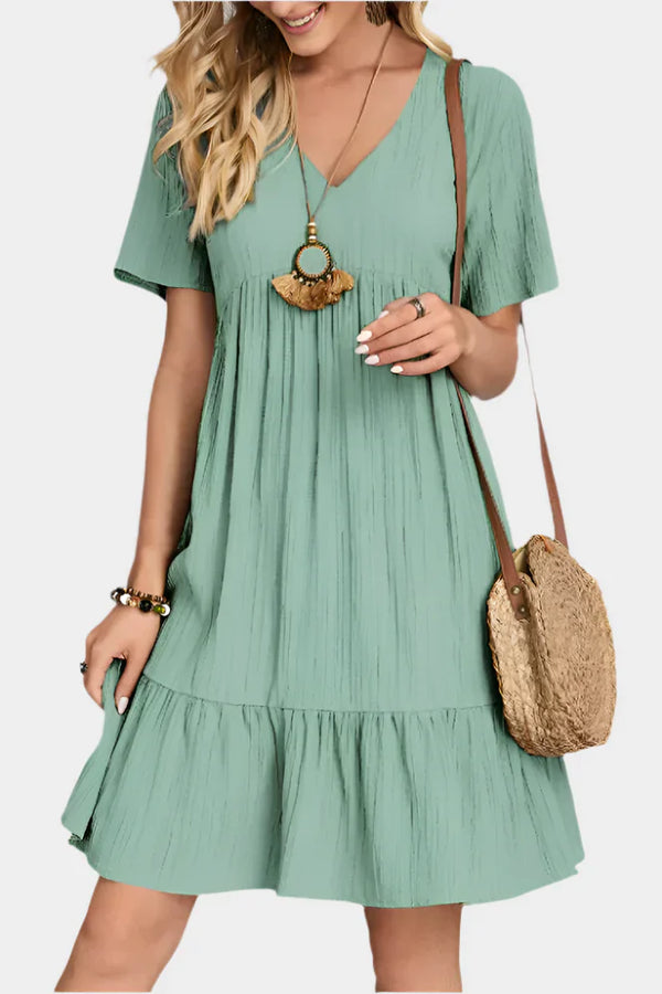 Robe Mini Élégante avec Rayures