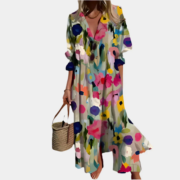 Robe bohème aérienne avec manches bouffantes