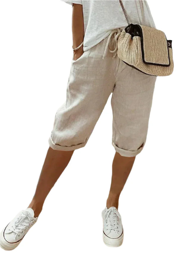 Pantalon élégant en lin pour femmes