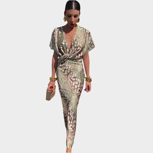 Robe avec texture brillante