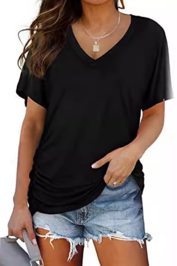 Carly | Chemise classique ample à col en V