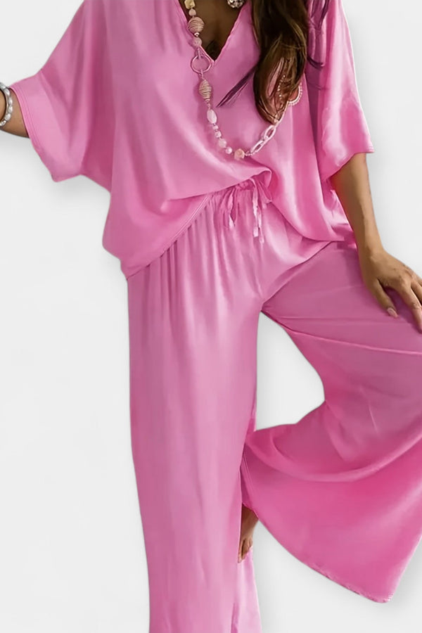 Ensemble aéré avec pantalon large et blouse ample