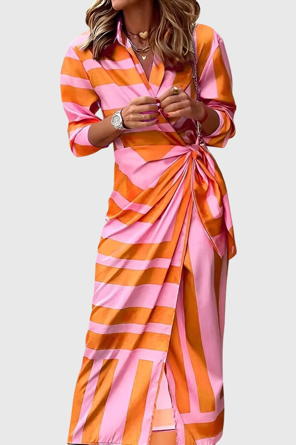 Everly™ | Robe portefeuille élégante avec imprimé