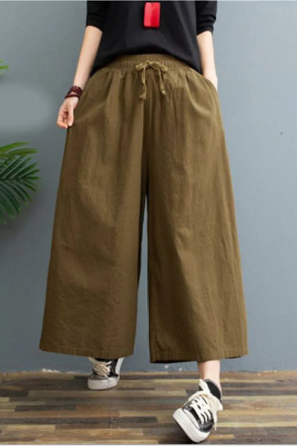 AMELINA – PANTALON CONFORT EN LIN PLISSÉ