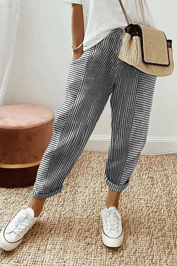 Donna™ - Pantalon rayé