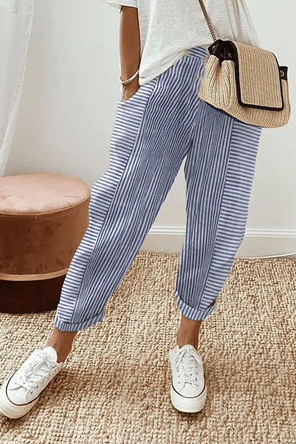 Donna™ - Pantalon rayé