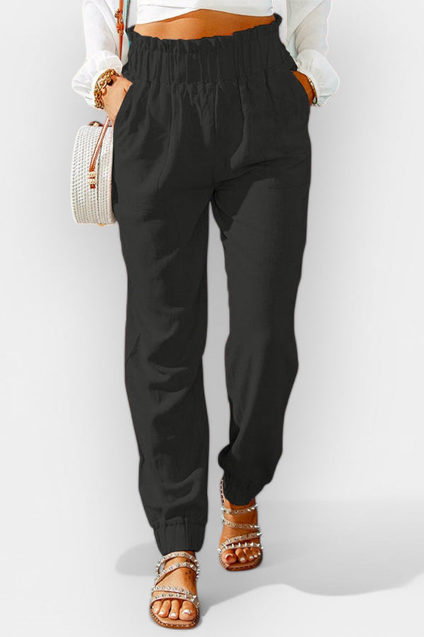 Pantalon taille haute pour femmes