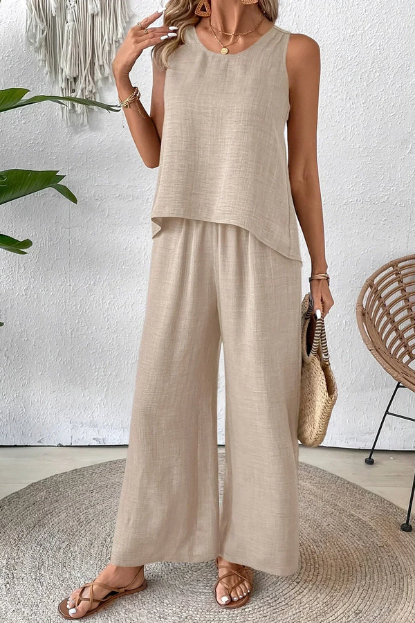 ELOWEN – ENSEMBLE DÉBARDEUR ET PANTALON CHIC POUR TOUTE LA JOURNÉE