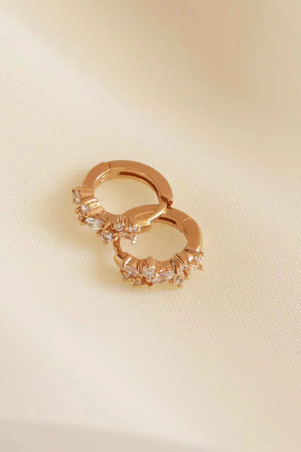 Créoles en grappe de cristal | Or