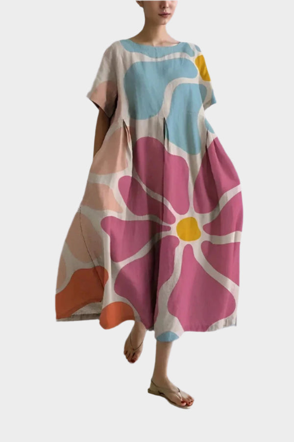 Robe longue rétro confortable