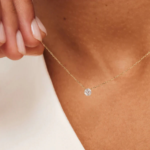 Collier pierre Moissanite Cléa | Or