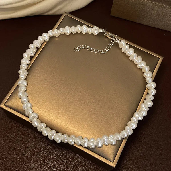 Collier de perles exquis | Or blanc