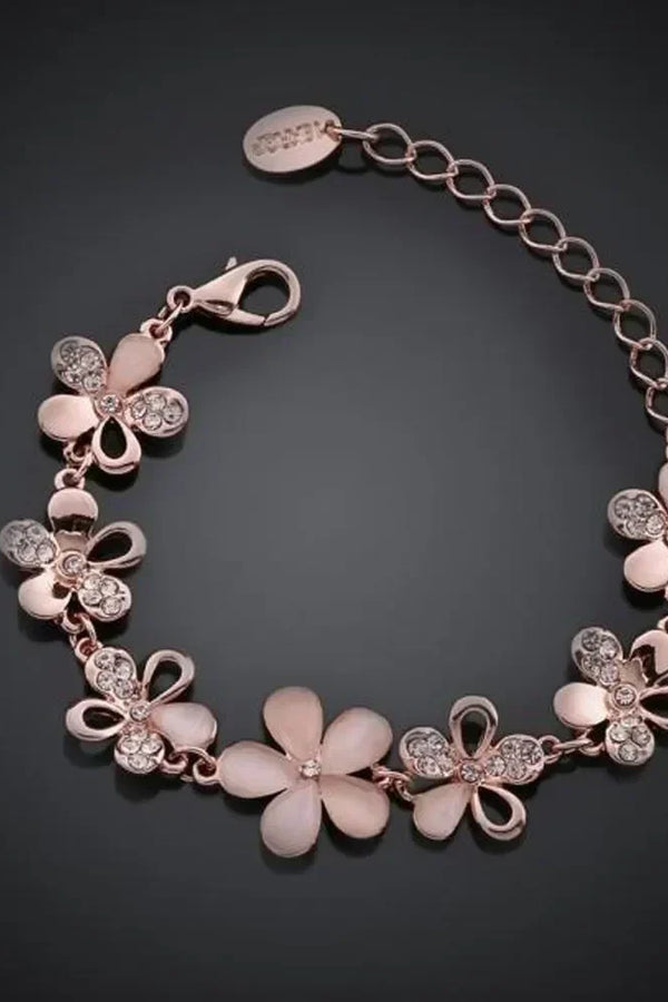 Bracelet Fleur Rose Antique | Or Rose