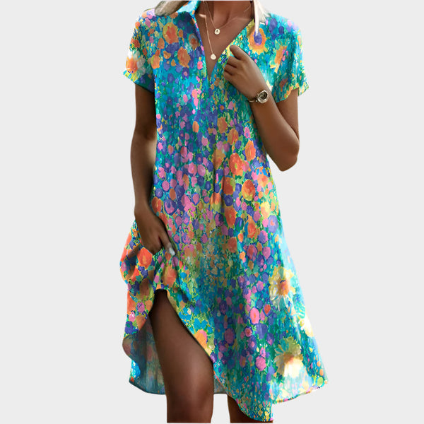 Vintage bohème avec col en V