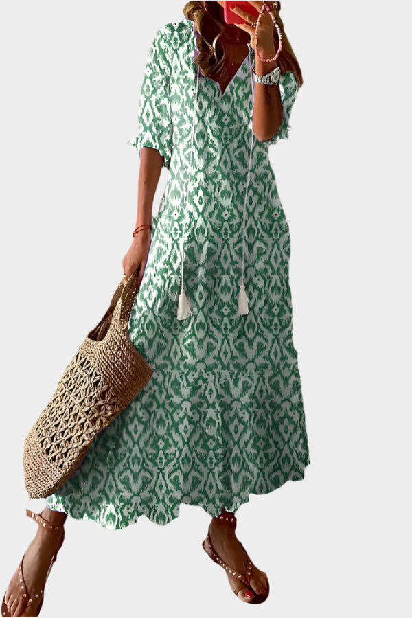 Robe vintage avec col en V