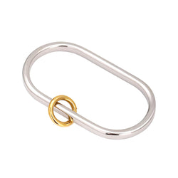 Bague double en métal mélangé