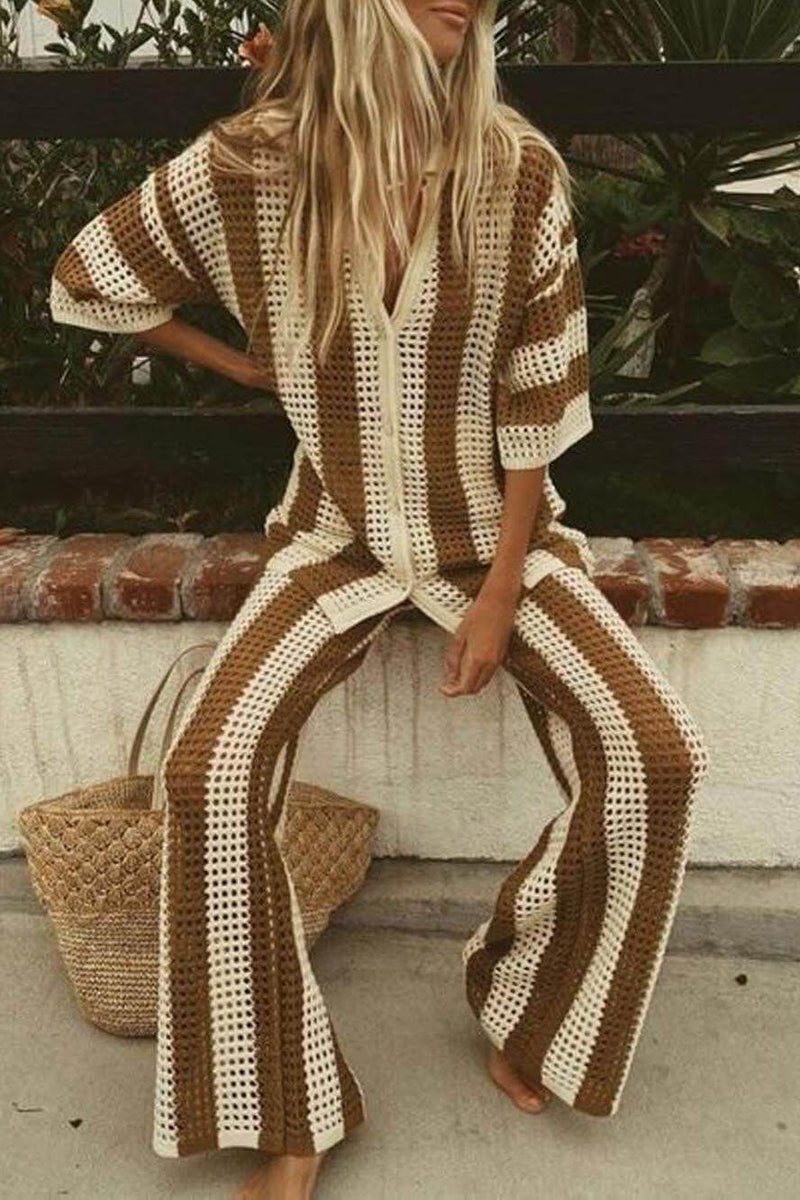 Amelia | Ensemble rayé élégant et confortable